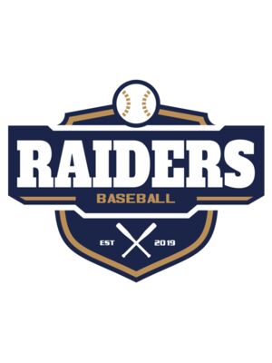 Raiders Baseball logo template 02