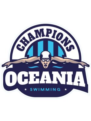 Oceania Champions Swimming logo template
