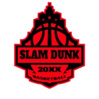 SLAM DUNK Basketball Logo Template Thumbnail