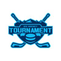 Tournament Ice Hockey logo template Thumbnail