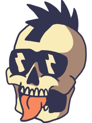 Elements Skulls logo template 88